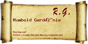 Rumbold Gardénia névjegykártya